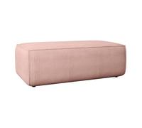 Pouf en velours côtelé rose poudré AMELIA