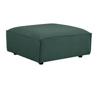 Pouf en velours côtelé vert RUZOLO