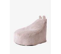Pouf enfant en velours côtelé Ourson beige TU