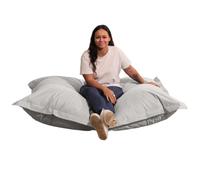Pouf extérieur imperméable déhoussable anti-UV - 140x180 cm - Bananair - Gris clair Fabriqué en France