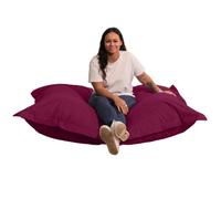 Pouf extérieur imperméable déhoussable anti-UV - 140x180 cm - Bananair - Rouge Fabriqué en France