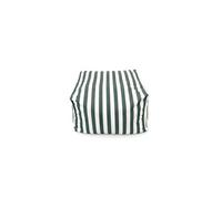 Concept Usine – Pouf d'extérieur Positano rayé vert déperlant 55x65x35 cm