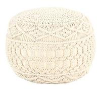 VidaXL Pouf en Macramé - 45x30 cm