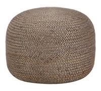 Pouf fait à la main Gris clair 45 x 30 cm Jute Gris G