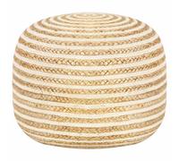vidaXL Pouf fait à la main en jute 40 x 45 cm Beige
