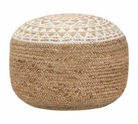 Pouf Fait à la Main Jute Marron 45x30 cm Repose-Pied Tabouret Salon vidaXL