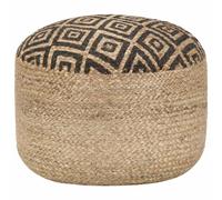 Pouf Fait à la Main Jute Marron 45x30 cm Repose-Pied Tabouret Salon vidaXL