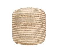 vidaXL Pouf fait à la main en jute 40 x 45 cm Beige