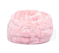 Pouf fausse fourrure et polyester collection SOFT ANIMALS rose avec remplissage