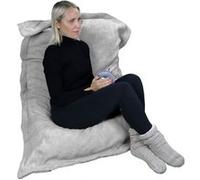 Pouf, fauteuil d'intérieur déhoussable - 90 x 140 cm - Sherpa - Gris clair -