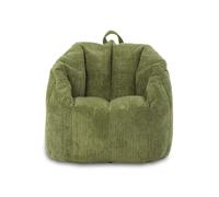 Pouf, Fauteuil, Velours, Rembourré, Poignée, Double fermeture éclair, Anti-Perte, Intérieur, Confort, Vert Sz20, M