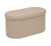 Atmosphera Pouf Fink ovale pliable 38 x 76 cm Beige