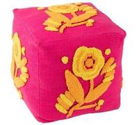Paris prix Pouf fleur en coton - Rose
