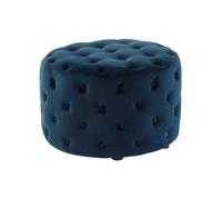 Pouf FOURCA en velours - Bleu nuit