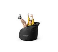 Diablo Pouf pour enfants avec remplissage Pouf Gaming Fauteuil Beanbag Couleur : Noir