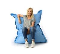 Pouf Géant Bleu Ciel XL - LiveDeco® - Adulte - Billes de polystyrène recyclé écologique - Intérieur et extérieur