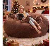 Pouf géant de 150 cm pour adultes, confortable et spacieux, idéal pour lire, jouer ou se détendre. Garnissage en mousse à mémoire de forme, housse en fausse fourrure ultra-douce, canapé pouf moelleux.