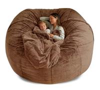 Pouf Geant Poire Pouf Housse XXL Chambre pour Adultes Salon Meubles Grand Rond Doux Moelleux Fausse Fourrure Bean Bag Couverture Paresseux Canapé Lit Chaise Housse (sans Remplissage)