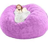 Pouf géant pour Adultes, fauteuils câlins pour Salon, canapé 1,60 m, 1,80 m, Rembourrage Non Inclus (Rose, 2,10 m)
