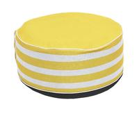 Pouf gonflable à rayures - Jaune