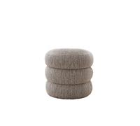 Pouf Gris élégant, 40 x 40 x 40 cm, Cadre en 100% Bois, Tissu Peluche Doux, Parfait pour Les Salons Modernes et Les espaces Confortables, Design Polyvalent et Chic