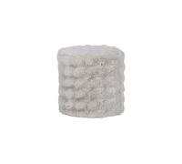 Pouf haut en tissu duveteux Naturel OLVEN