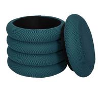 Pouf - HOME DECO FACTORY - Rangement - Pratique - Léger - Bleu