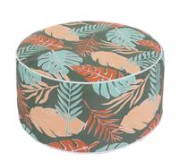 Mendler Pouf HWC-G31 Gonflable in-/Outdoor Spun Poly 29x55cm Design Feuille