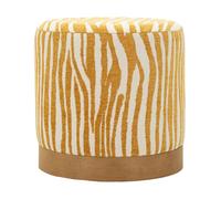 Pouf Imprimé Zèbre "Savana" 40cm Jaune