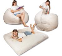 Pouf lit convertible 2en1 - Bananair - Blanc cassé Fabriqué en France