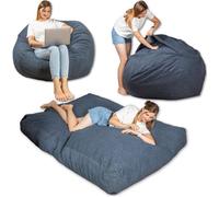 Pouf lit convertible 2en1 - Bananair - Bleu foncé Fabriqué en France