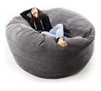 Pouf LiveDeco - Velours Gris TiTAN - Vintage - 150 x 75 cm - 1 personne