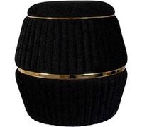 Paris prix Pouf matelassé Doric - Noir et or