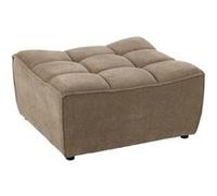 Paris Prix – Pouf matelassé – Grid – 92 cm – Taupe foncé