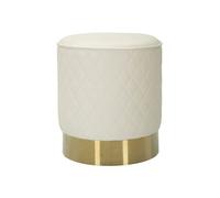 Pouf rond en simili cuir cm Ø36x39