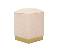 Pouf Matelassé "Sharon" 38cm Rose & Or