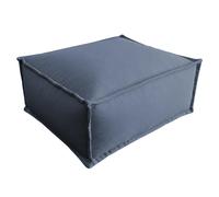 Pouf méridienne pour canapé modulable - Effet lin - 80x60x38 cm - Bananair - Gris foncé
