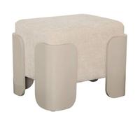 Pouf Mizar rectangulaire 36x38cm crème - Atmosphera Créateur d'intérieur