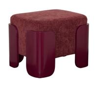 Pouf Mizar rectangulaire 36x38cm rouge - Atmosphera Créateur d'intérieur