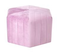 Pouf Moderne en Velours Rembourré Repose-Pieds Ottoman Tabouret Violet Clair Mur