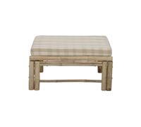Pouf modulable en bambou beige, avec coussin polyester, rectangulaire, à motifs - Bloomingville, Korfu - 72x72x30 cm