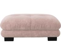 Pouf modulable Paris, couleur rose, avec un tissu vintage en chenille. Design "Cloud" sans structure, avec des accoudoirs arrondis et une combinaison flexible