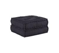 Pouf modulaire anthracite 70x70x36 tissu