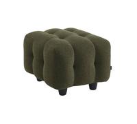 Pouf. module pour canapé. repose-pieds pour canapé 2 places en bouclette texturée kaki L 69 x P 59 x H 48cm - Leon