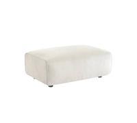 Pouf. module pour canapé. repose-pieds pour canapé 3 places en velours côtelé crème. L 102 x P 70 x H 41cm - Wallas