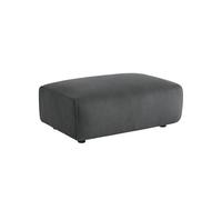 Pouf. module pour canapé. repose-pieds pour canapé 3 places en velours côtelé gris foncé. L 102 x P 70 x H 41cm - Wallas