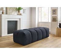 Pouf MONT-BLANC velours bleu foncé BOBOCHIC Bleu foncé