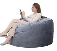 Pouf, mousse à mémoire de forme hautement élastique, revêtement en velours néerlandais, gy