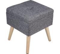 Pouf multifonctionnel en semoule de blé noir avec espace de rangement - Élégant - 32 x 36,5 cm