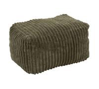 Pouf Muzi rectangulaire côtelé 61x78cm vert - Atmosphera Créateur d'intérieur